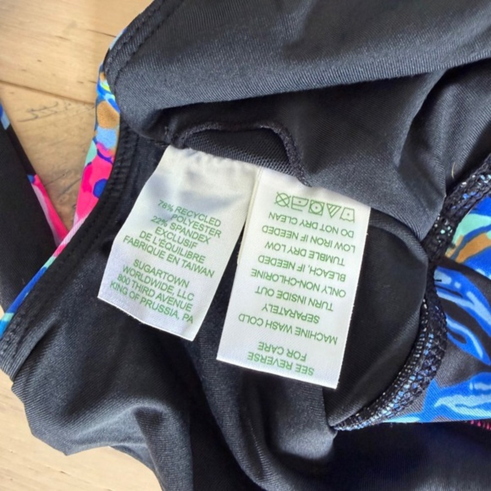 Lilly Pulitzer Bra - Luxletic Onyx Multi-color San Remo Earned Stripes - Size XS - Picture 4 of 7